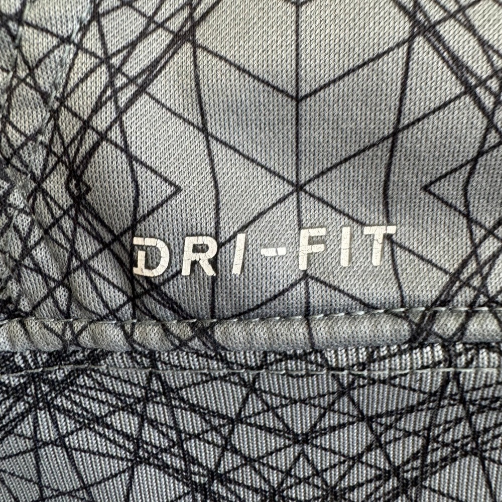 Nike Boys Dri-FIT Hoodie Grey Black Geometric Graphic Print Fleece Size 4 XS - Picture 4 of 12